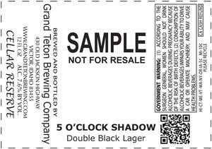 Grand Teton Brewing Company 5 O'clock Shadow