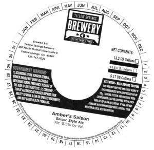 Yellow Springs Brewery Amber's Saison