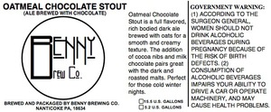 Benny Brew Co. Oatmeal Chocolate Stout