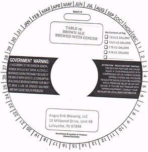 Angry Erik Brewing Table 19 January 2015