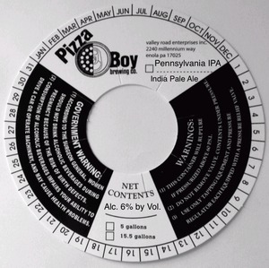 Pizza Boy Brewing Co. Pennsylvania IPA