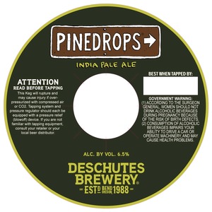 Deschutes Brewery Pinedrops January 2015