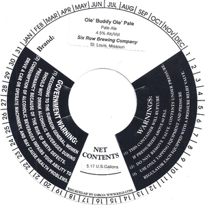 Ole' Buddy Ole' Pale Pale Ale January 2015