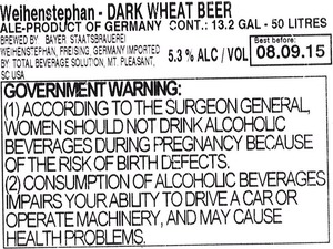 Weihenstephan Dark Wheat Beer January 2015