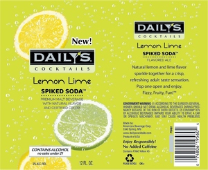 Daily's Cocktails Lemon Lime Spiked Soda