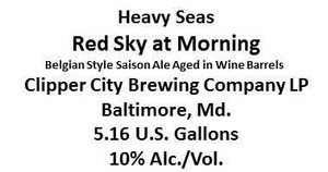 Heavy Seas Red Sky At Morning