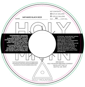 Holy Mountain Wayward Black