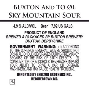 Buxton Brewery Sky Mountain Sour January 2015