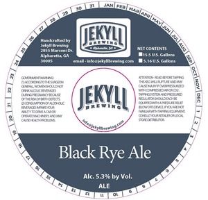 Black Rye Ale January 2015