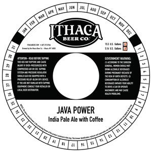 Ithaca Beer Company Java Power India Pale Ale With Coffee