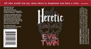 Heretic Brewing Company Evil Twin January 2015