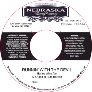 Nebraska Brewing Company Runnin With The Devil