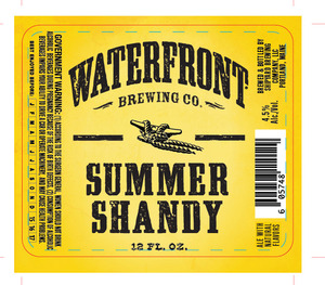 Waterfront Brewing Co. Summer Shandy January 2015