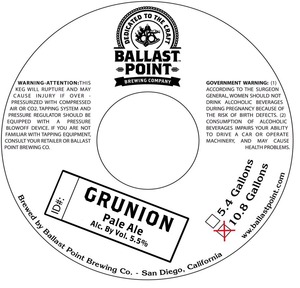 Ballast Point Grunion January 2015