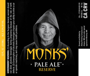 Abbey Brewing Company Monks' Pale Ale Reserve