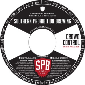Southern Prohibition Brewing Crowd Control India Pale Ale