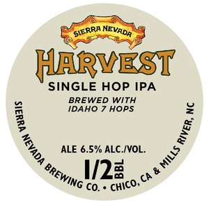 Sierra Nevada Harvest Single Hop IPA January 2015