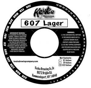 Keuka Brewing Co.,llc 607 Lager