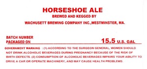 Wachusett Brewing Company Horseshoe Ale January 2015