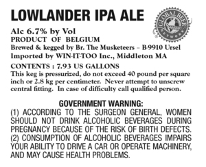 Lowlander Ipa January 2015