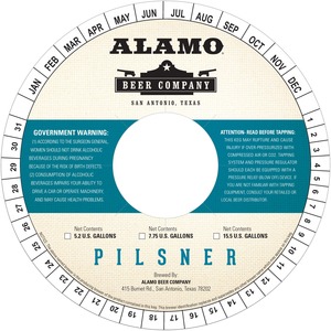 Alamo Pilsner January 2015