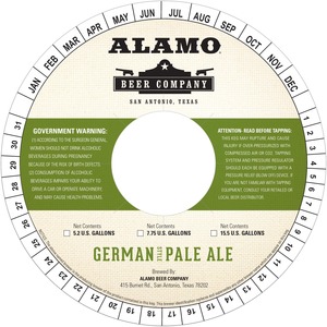 Alamo German Style Pale Ale January 2015