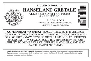 Highland Brewing Co. Hansel And Gretale January 2015