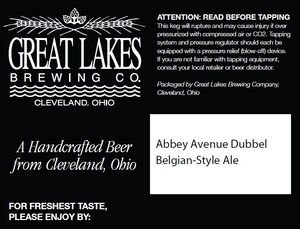 The Great Lakes Brewing Company Abbey Avenue Dubbel