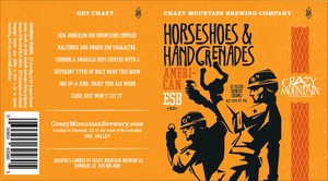 Crazy Mountain Brewing Company Horseshoes And Hand Grenades January 2015