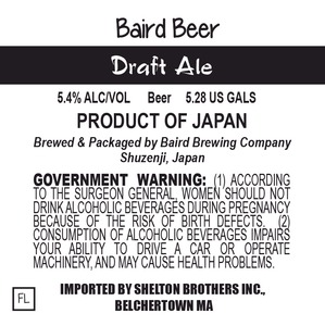 Baird Brewing Company Draft Ale