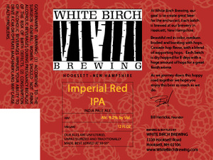 White Birch Brewing Imperial Red IPA February 2015