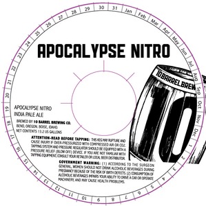 10 Barrel Brewing Co. Apocalypse Nitro January 2015