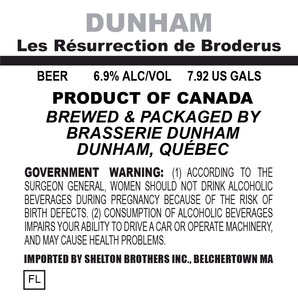 Brasserie Dunham Les Ressurection De Broderus January 2015