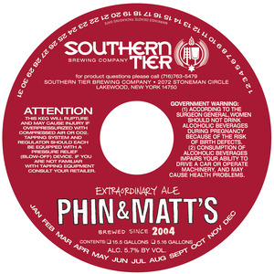 Southern Tier Brewing Company Phin & Matt's