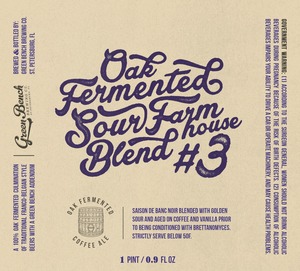 Green Bench Brewing Company Oak Fermented Sour Farmhouse Blend #3