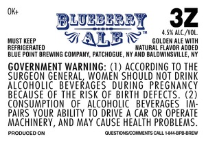 Blue Point Brewing Company Blueberry February 2015
