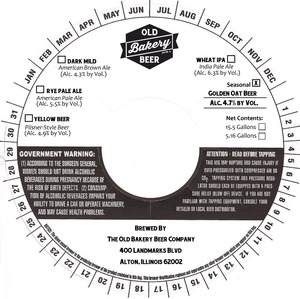 The Old Bakery Beer Company Golden Oat Beer January 2015