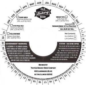 The Old Bakery Beer Company Session India-style Pale Ale January 2015