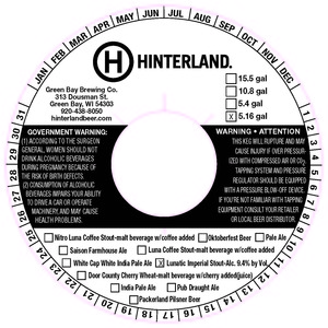 Hinterland Lunatic Imperial Stout