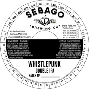 Sebago Brewing Company Whistlepunk Double IPA