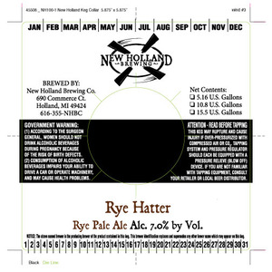 New Holland Brewing Company Rye Hatter February 2015