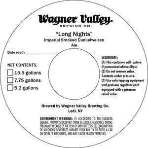 Wagner Valley Brewing Co Long Nights January 2015