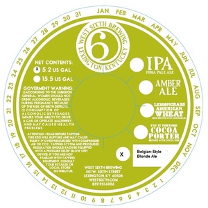 West Sixth Brewing Belgian-style Blonde January 2015