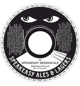 Speakeasy Session Ale January 2015