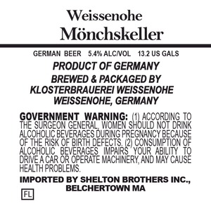 Klosterbrauerei Weissenohe Monchskeller