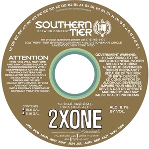 Southern Tier Brewing Company 2xone