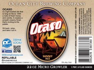 Ocaso Sunset Ale February 2015