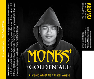 Abbey Brewing Company Monks' Golden Ale February 2015