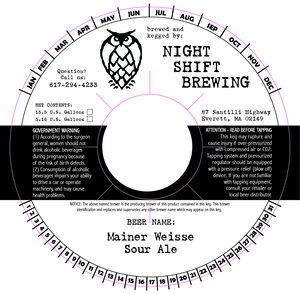 Mainer Weisse Sour Ale February 2015