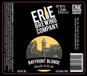 Erie Brewing Company Bayfront Blonde February 2015